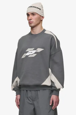 Pegador Sweaters|Slick Boxy Sweater Washed Anthracite