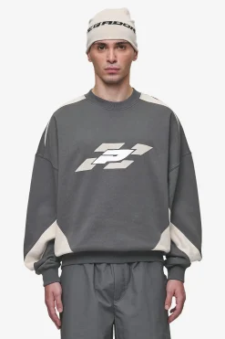 Pegador Sweaters|Slick Boxy Sweater Washed Anthracite