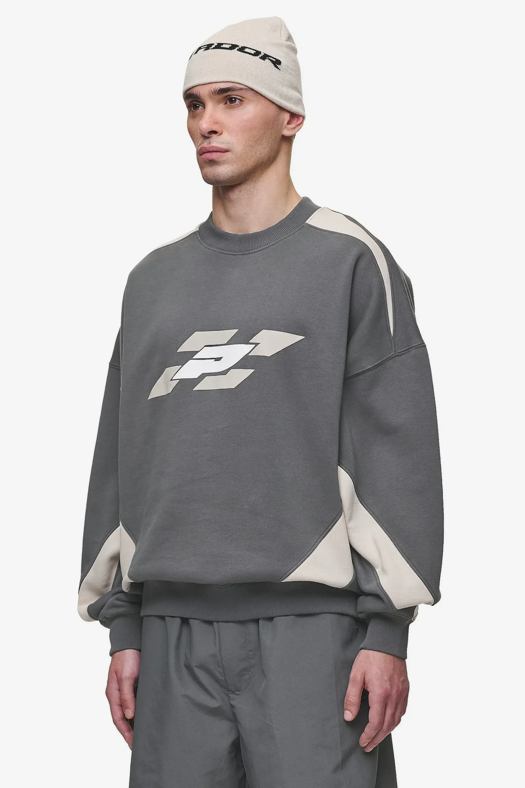 Pegador Sweaters|Slick Boxy Sweater Washed Anthracite