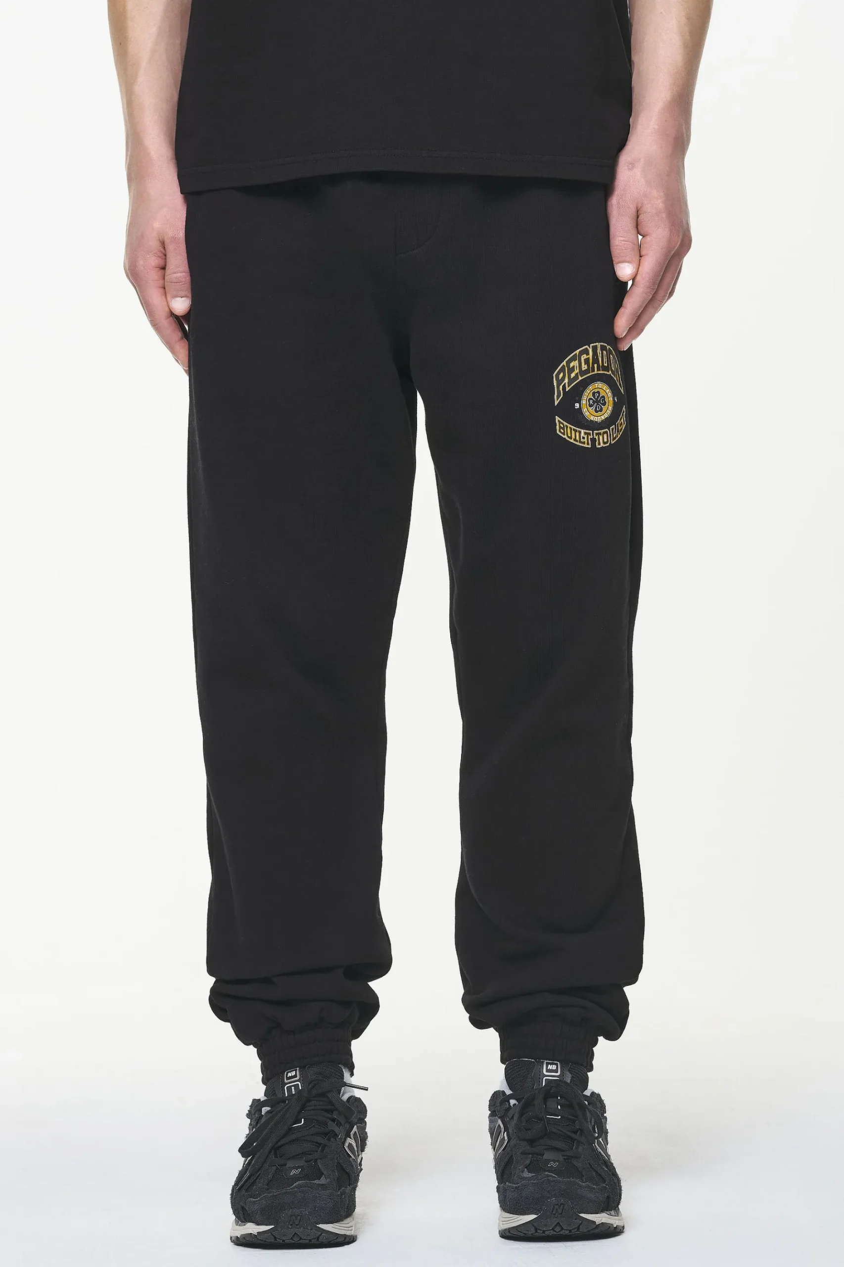 Pegador Pants & Joggers|Smith Heavy Sweat Pants Vintage Washed Onyx Black