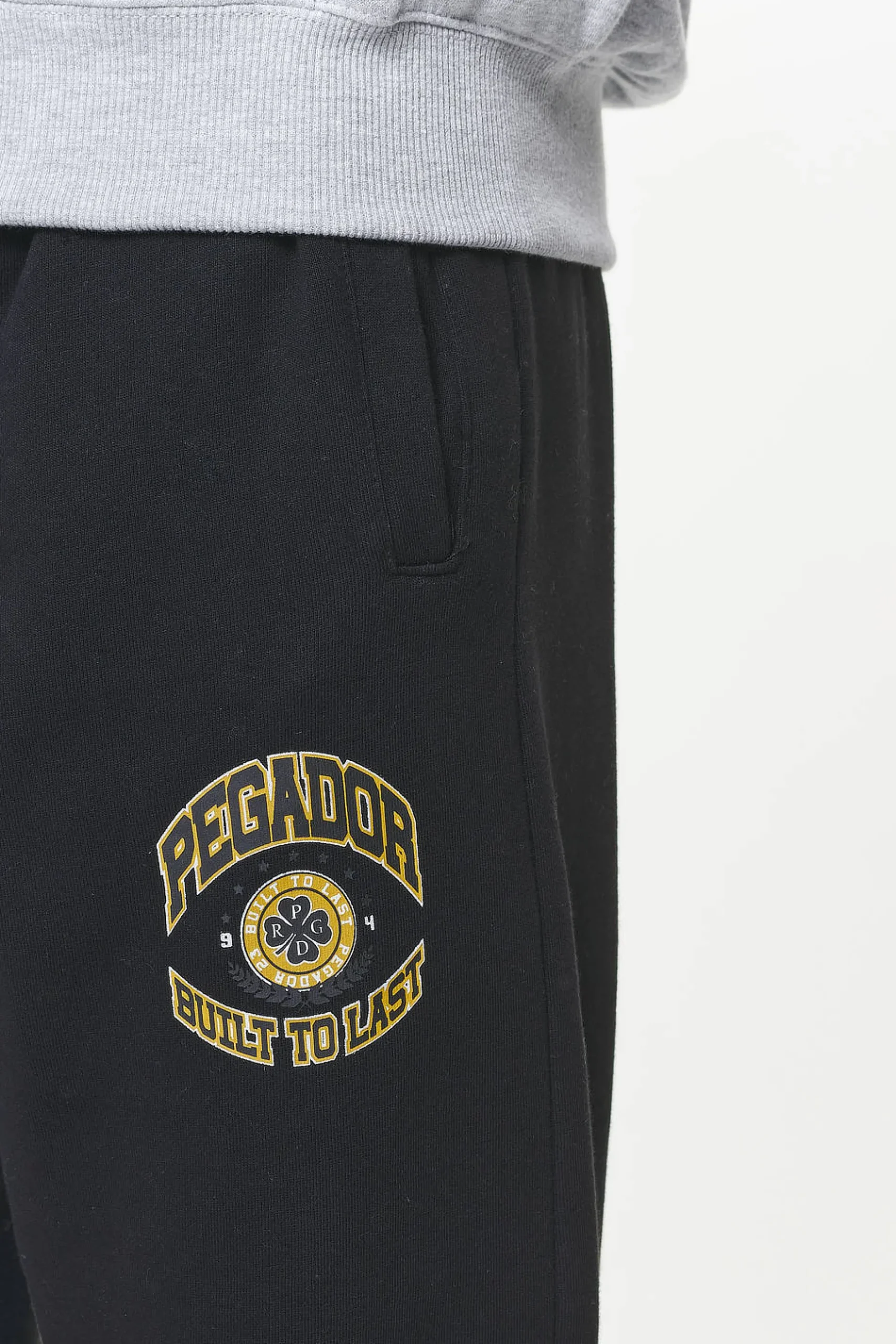 Pegador Pants & Joggers|Smith Heavy Sweat Pants Vintage Washed Onyx Black