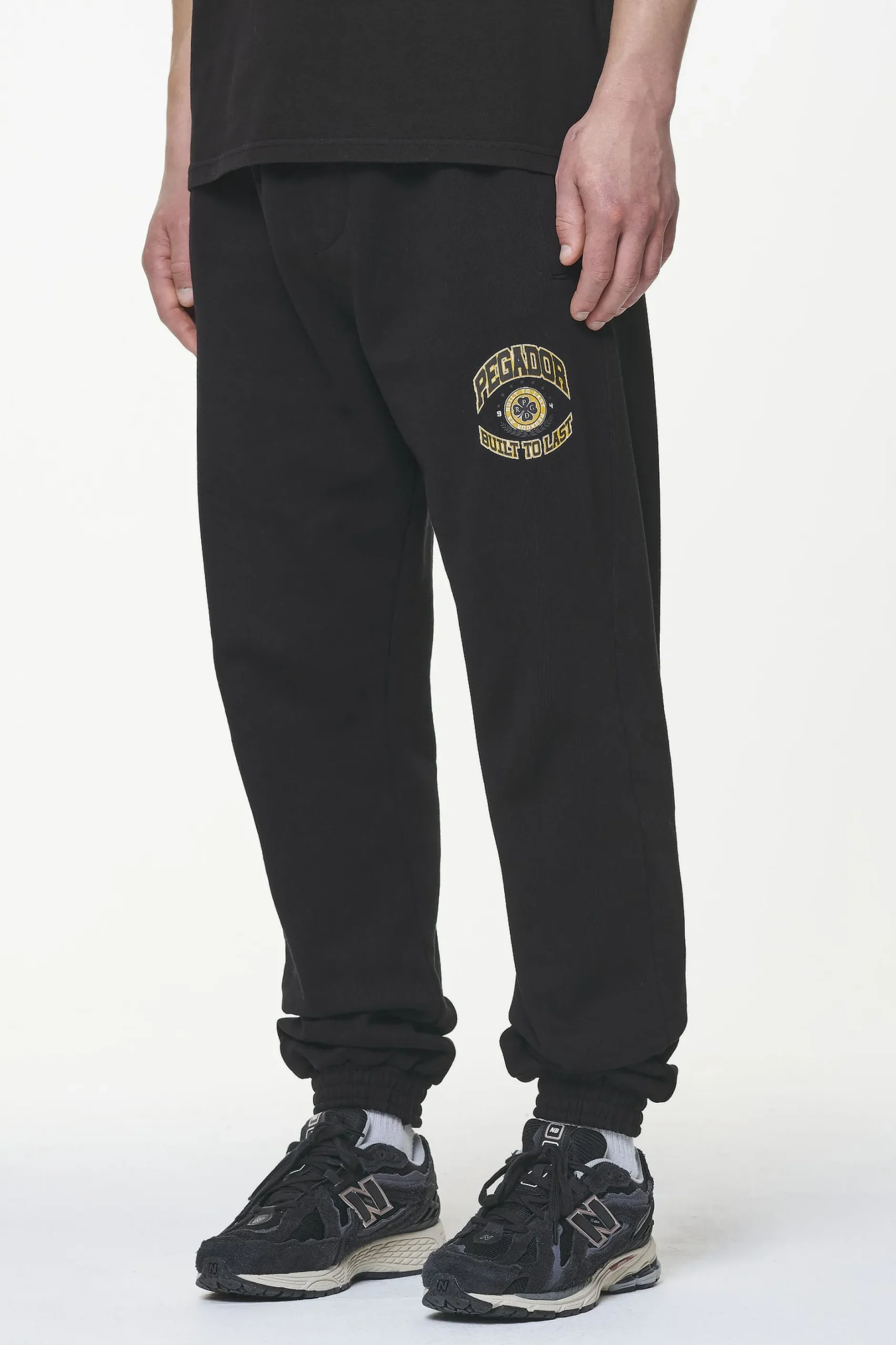 Pegador Pants & Joggers|Smith Heavy Sweat Pants Vintage Washed Onyx Black
