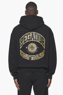 Pegador Hoodies|Smith Oversized Hoodie Vintage Washed Onyx Black