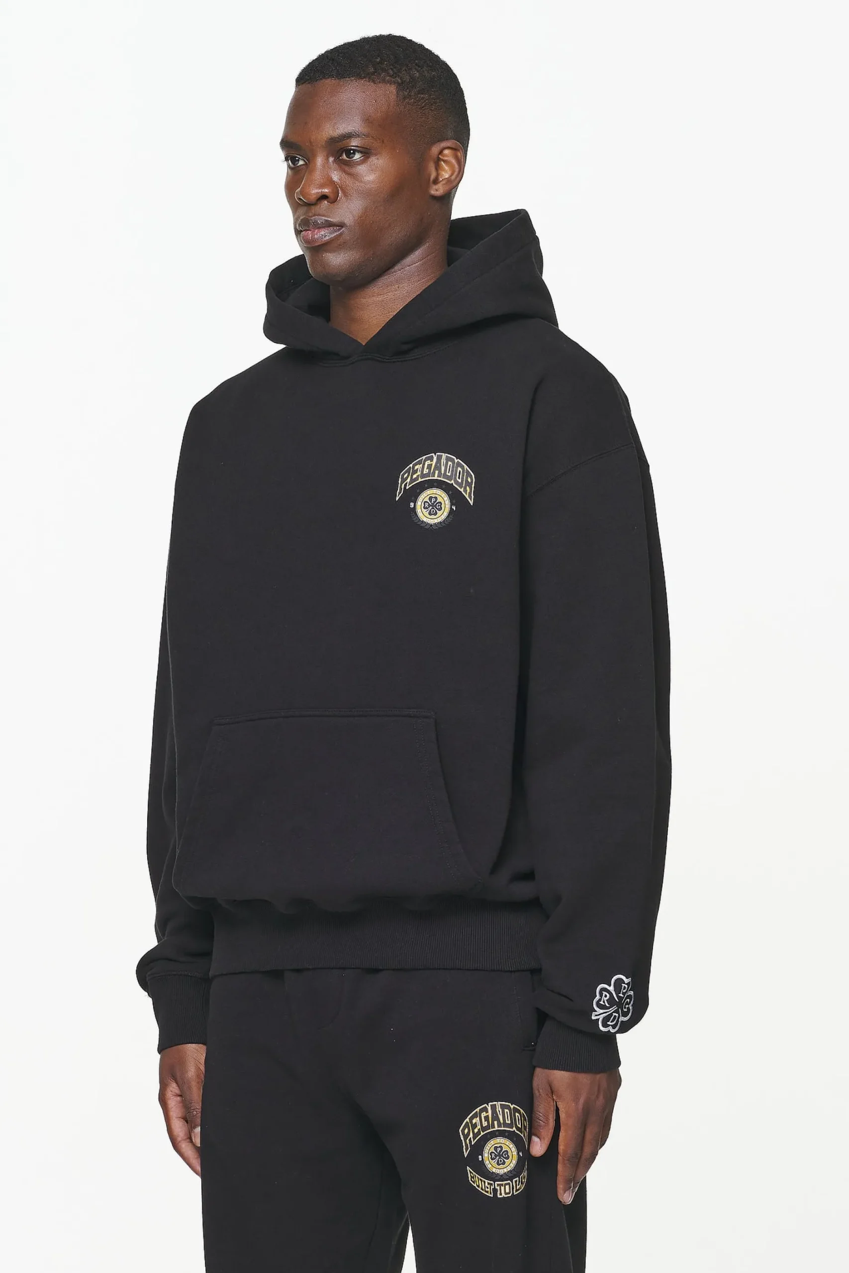Pegador Hoodies|Smith Oversized Hoodie Vintage Washed Onyx Black