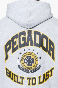 Pegador Hoodies|Zip Hoodies|Smith Oversized Sweat Jacket Grey Melange