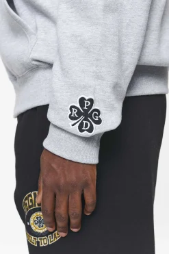 Pegador Hoodies|Zip Hoodies|Smith Oversized Sweat Jacket Grey Melange