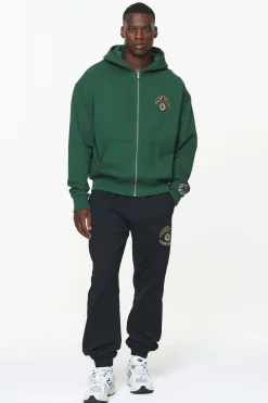Pegador Hoodies|Zip Hoodies|Smith Oversized Sweat Jacket Vintage Washed British Green