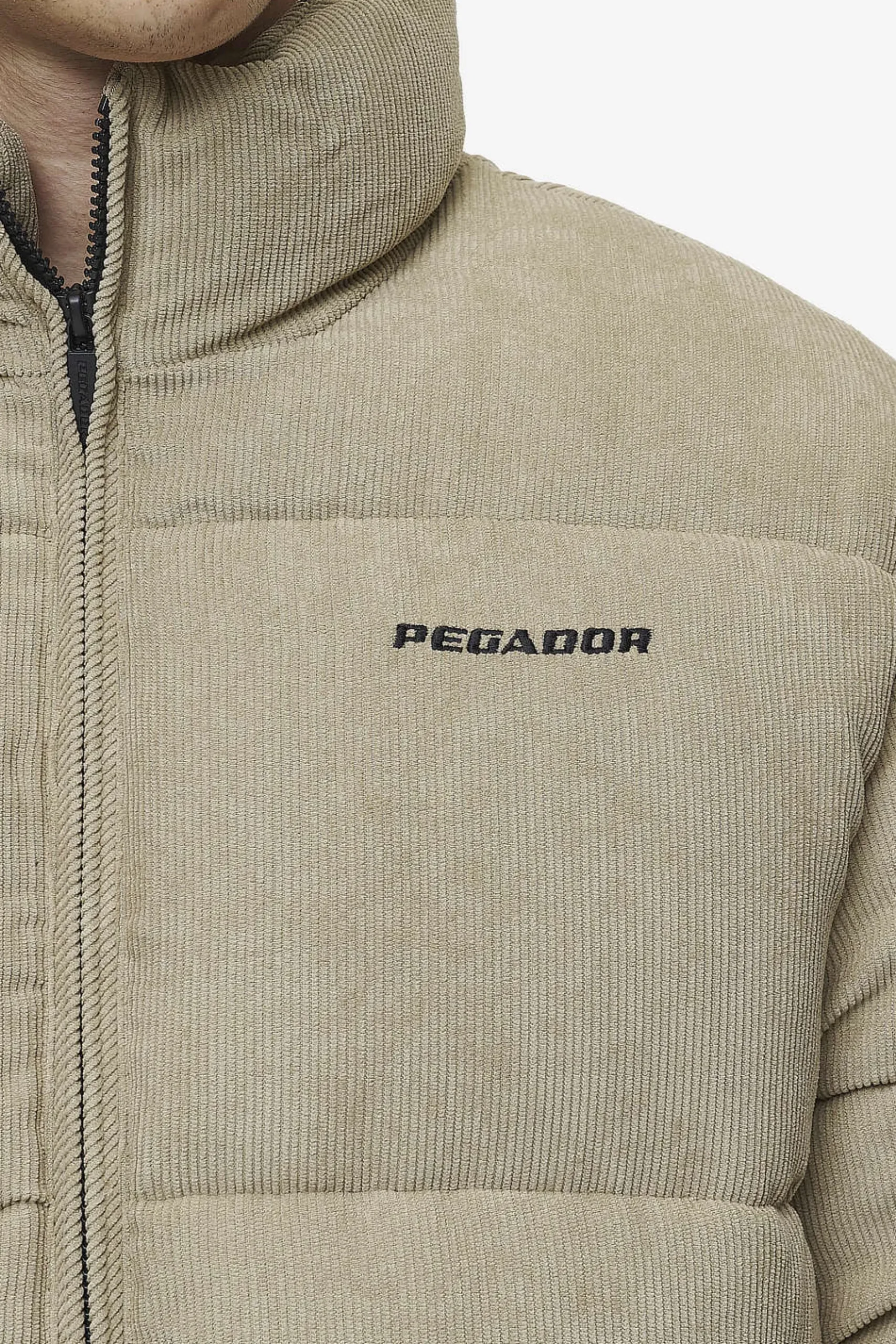 Pegador Jackets|Solin Cord Puffer Jacket Sand