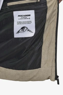 Pegador Jackets|Solin Cord Puffer Jacket Sand