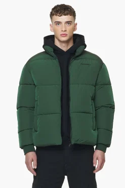 Pegador Jackets|Solin Crushed Puffer Jacket British Green