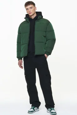 Pegador Jackets|Solin Crushed Puffer Jacket British Green