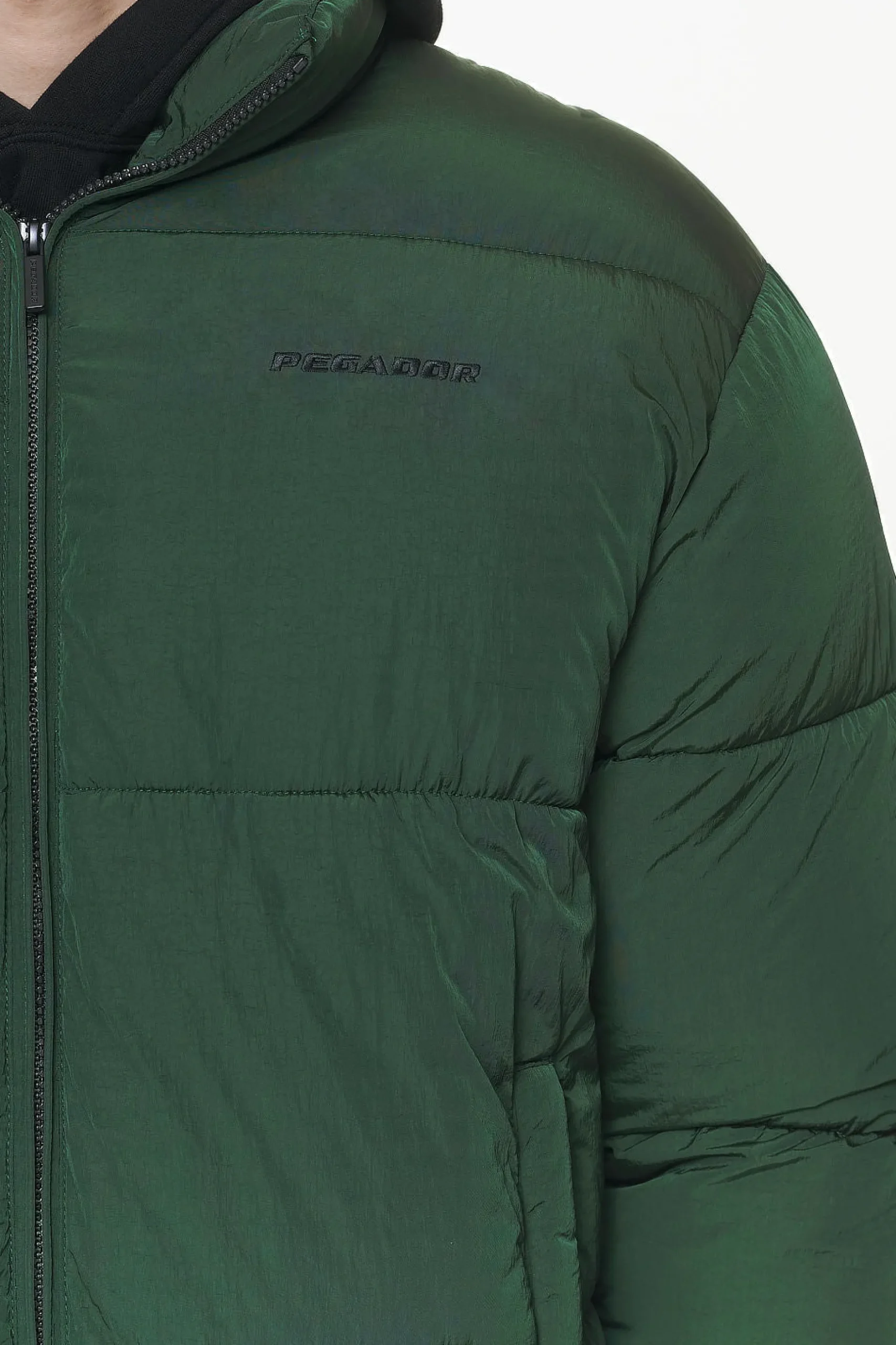 Pegador Jackets|Solin Crushed Puffer Jacket British Green