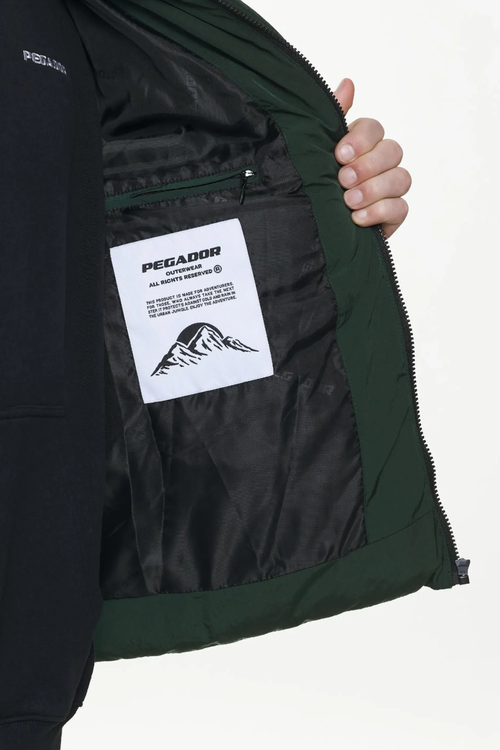 Pegador Jackets|Solin Crushed Puffer Jacket British Green