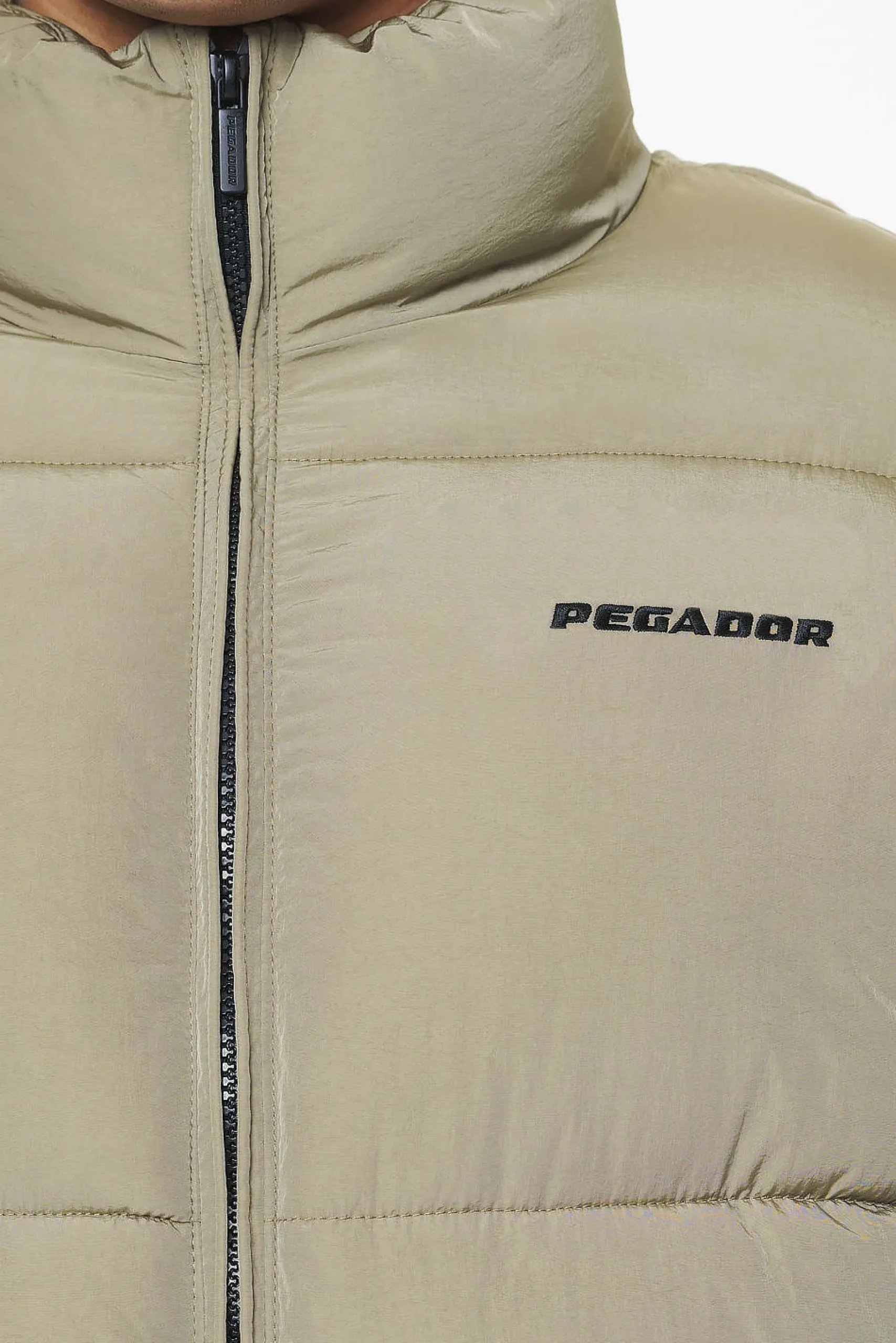 Pegador Jackets|Solin Crushed Puffer Jacket Mud Beige