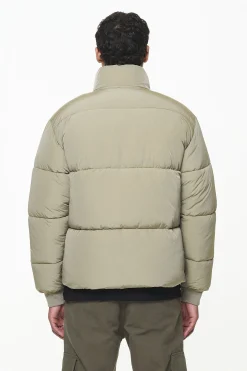 Pegador Jackets|Solin Crushed Puffer Jacket Mud Beige