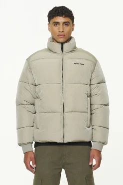 Pegador Jackets|Solin Crushed Puffer Jacket Mud Beige