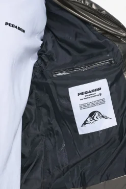 Pegador Jackets|Solin Glossy Puffer Jacket Dark Chrome