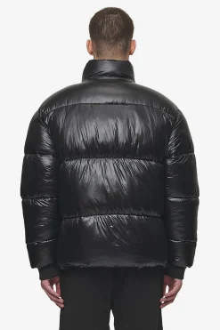 Pegador Jackets|Solin Light Glossy Puffer Jacket Black