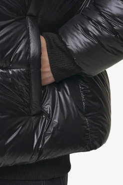 Pegador Jackets|Solin Light Glossy Puffer Jacket Black