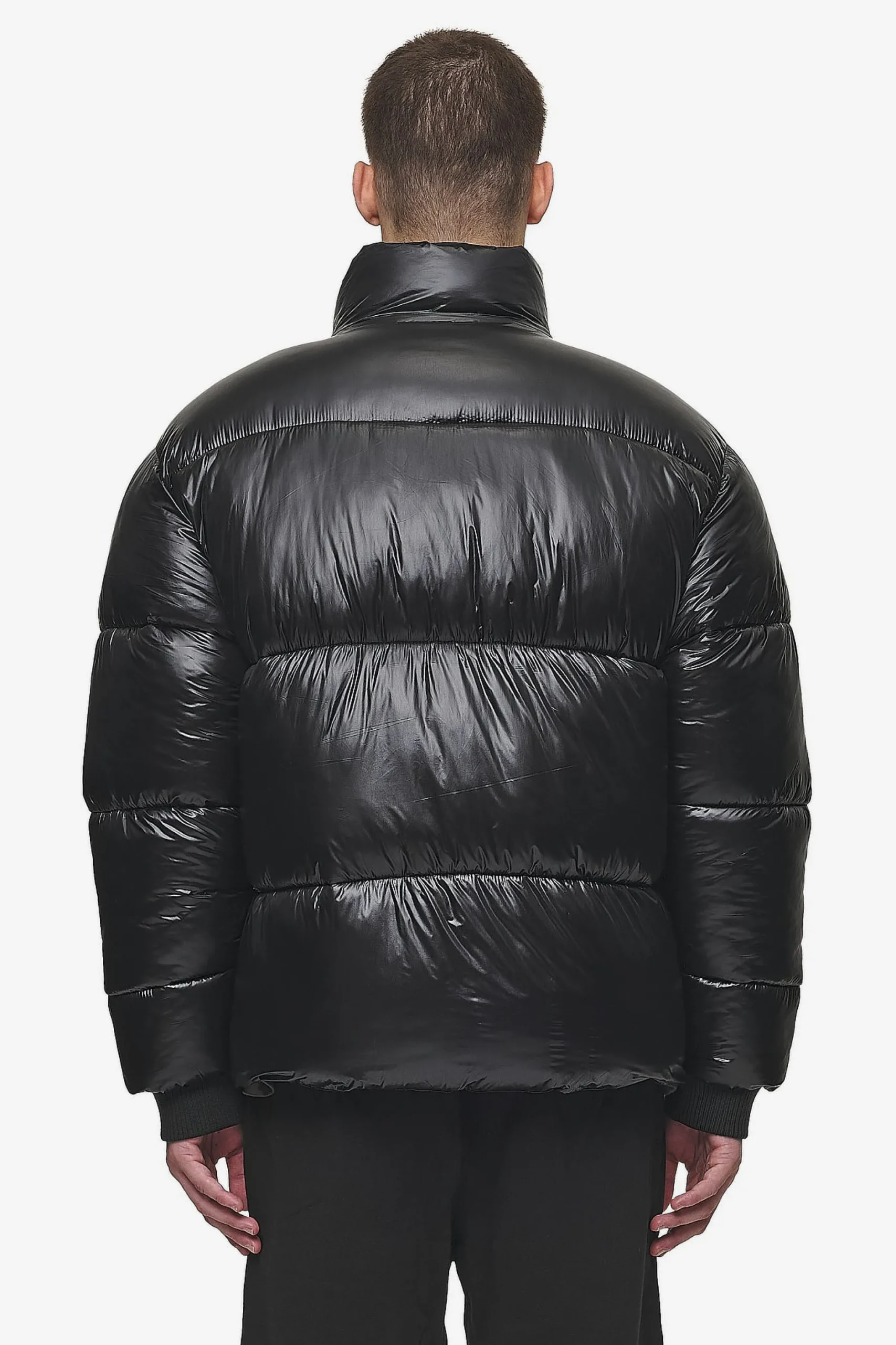 Pegador Jackets|Solin Light Glossy Puffer Jacket Black