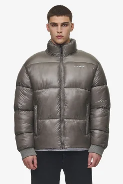 Pegador Jackets|Solin Light Glossy Puffer Jacket Rock Grey