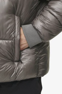 Pegador Jackets|Solin Light Glossy Puffer Jacket Rock Grey