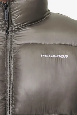 Pegador Jackets|Solin Light Glossy Puffer Jacket Rock Grey