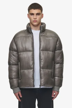 Pegador Jackets|Solin Light Glossy Puffer Jacket Rock Grey