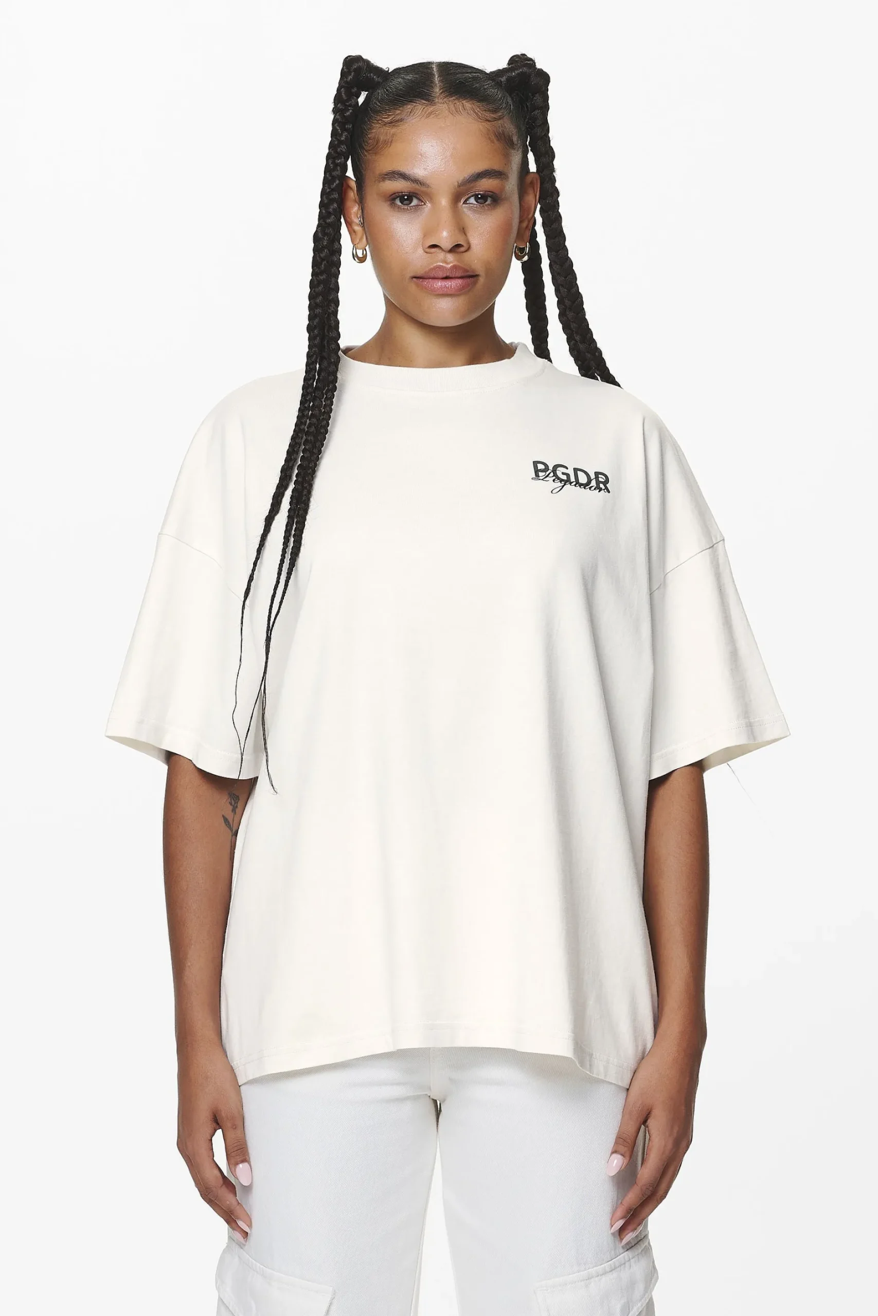Pegador Tees|Sona Heavy Oversized Tee Washed Salty Cream
