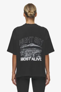 Pegador Tees|Sonia Heavy Oversized Tee Washed Black