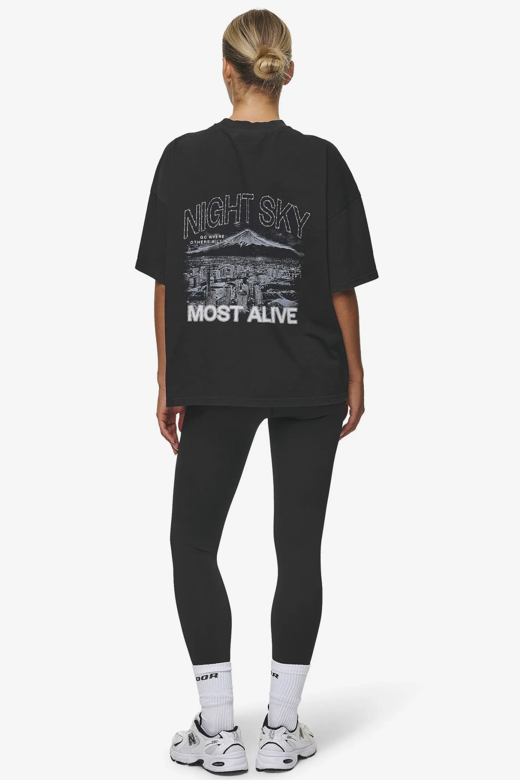 Pegador Tees|Sonia Heavy Oversized Tee Washed Black
