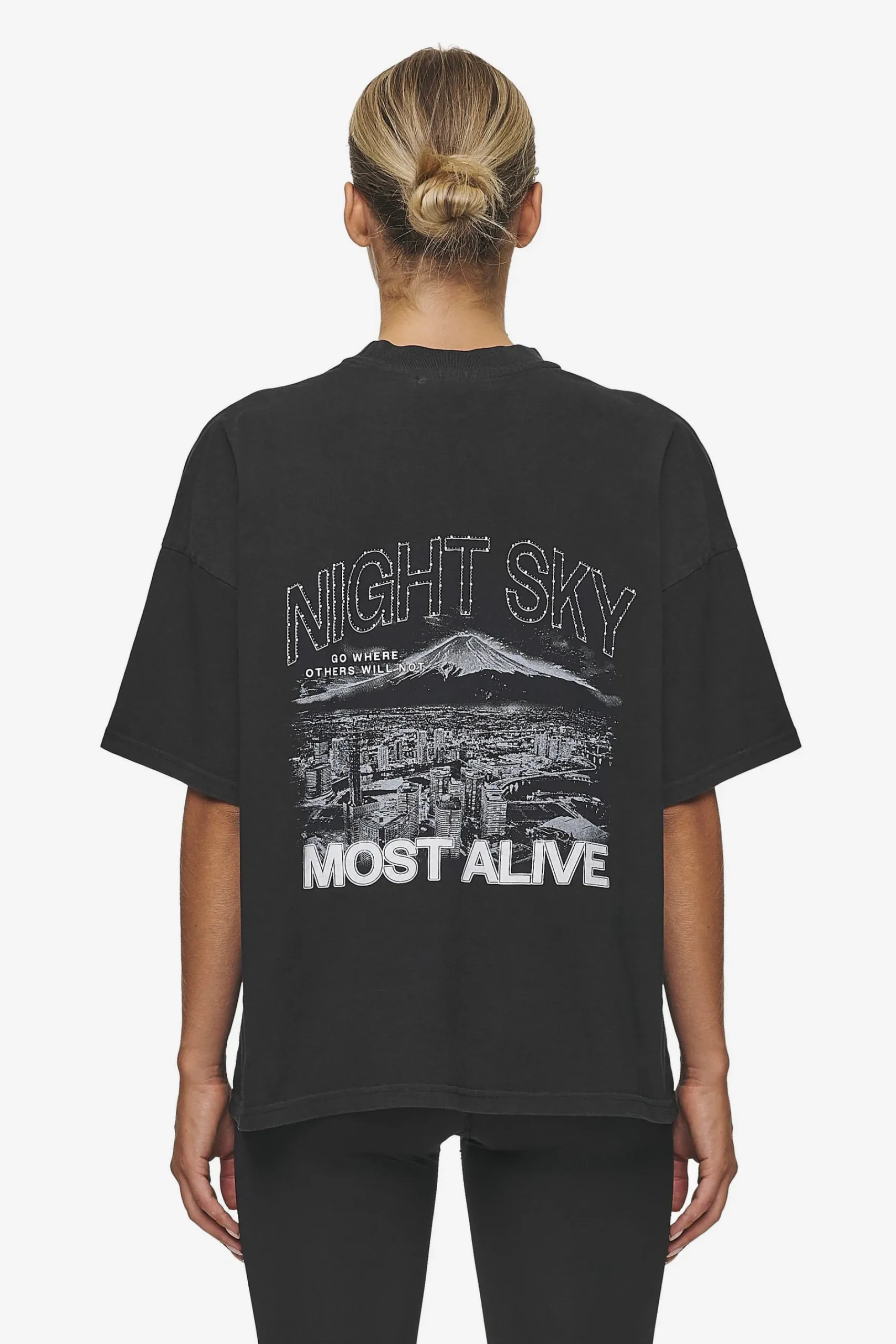 Pegador Tees|Sonia Heavy Oversized Tee Washed Black