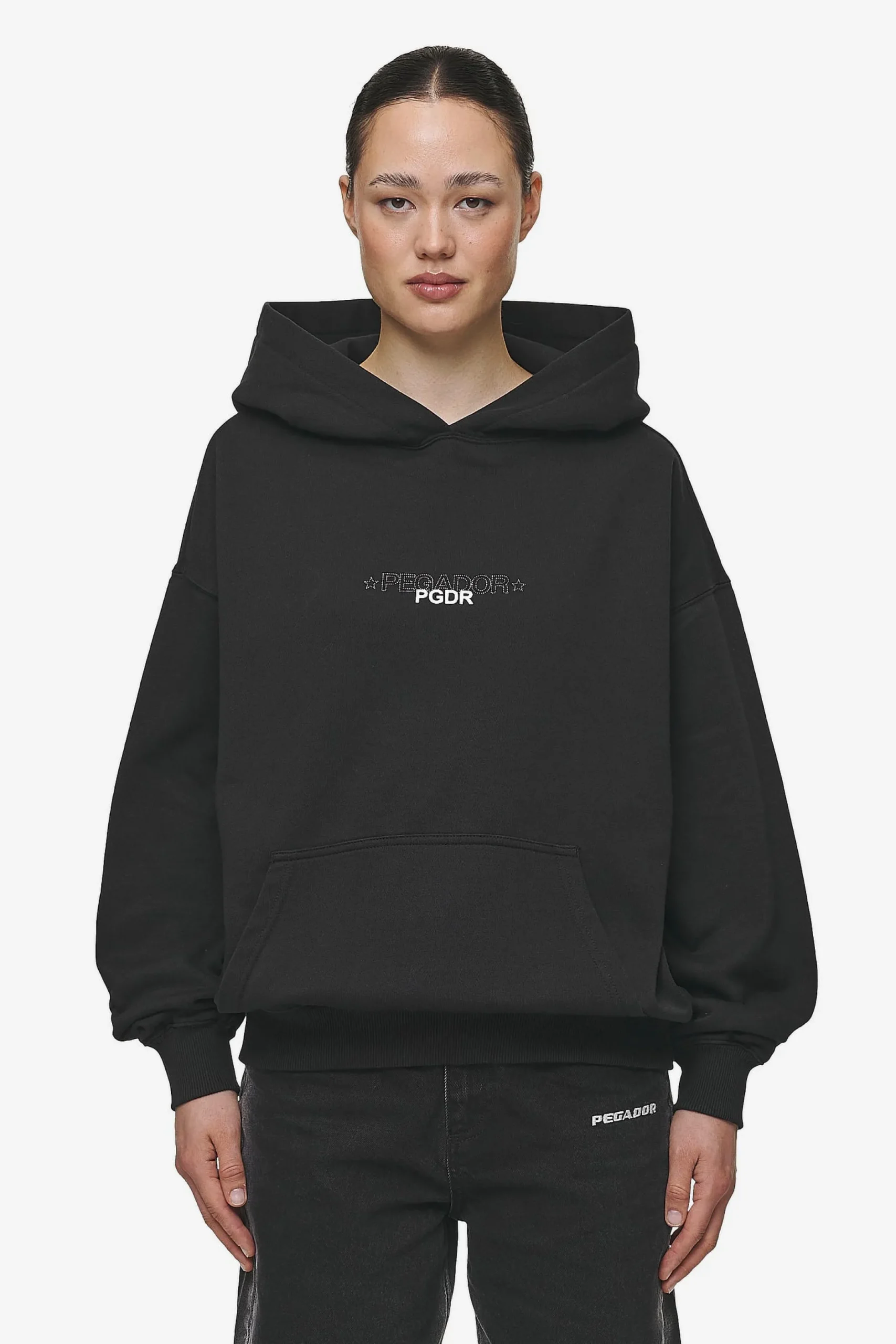 Pegador Hoodies|Sonia Oversized Hoodie Washed Black