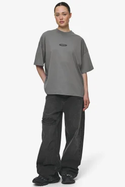 Pegador Tees|Sora Heavy Oversized Tee Washed Deep Grey