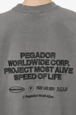 Pegador Tees|Sora Heavy Oversized Tee Washed Deep Grey