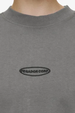 Pegador Tees|Sora Heavy Oversized Tee Washed Deep Grey