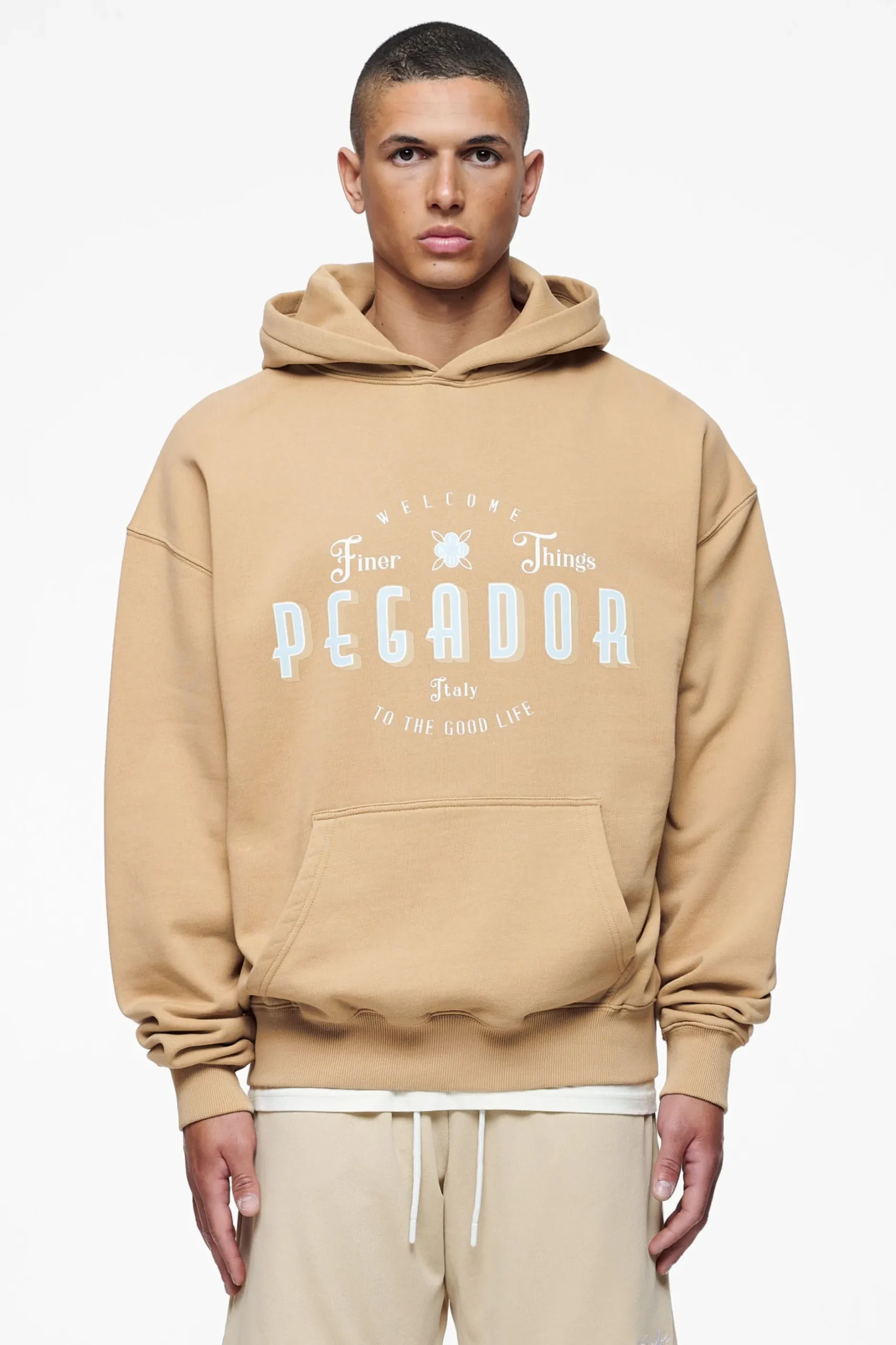 Pegador Hoodies|Stokes Oversized Hoodie Vintage Washed Espresso
