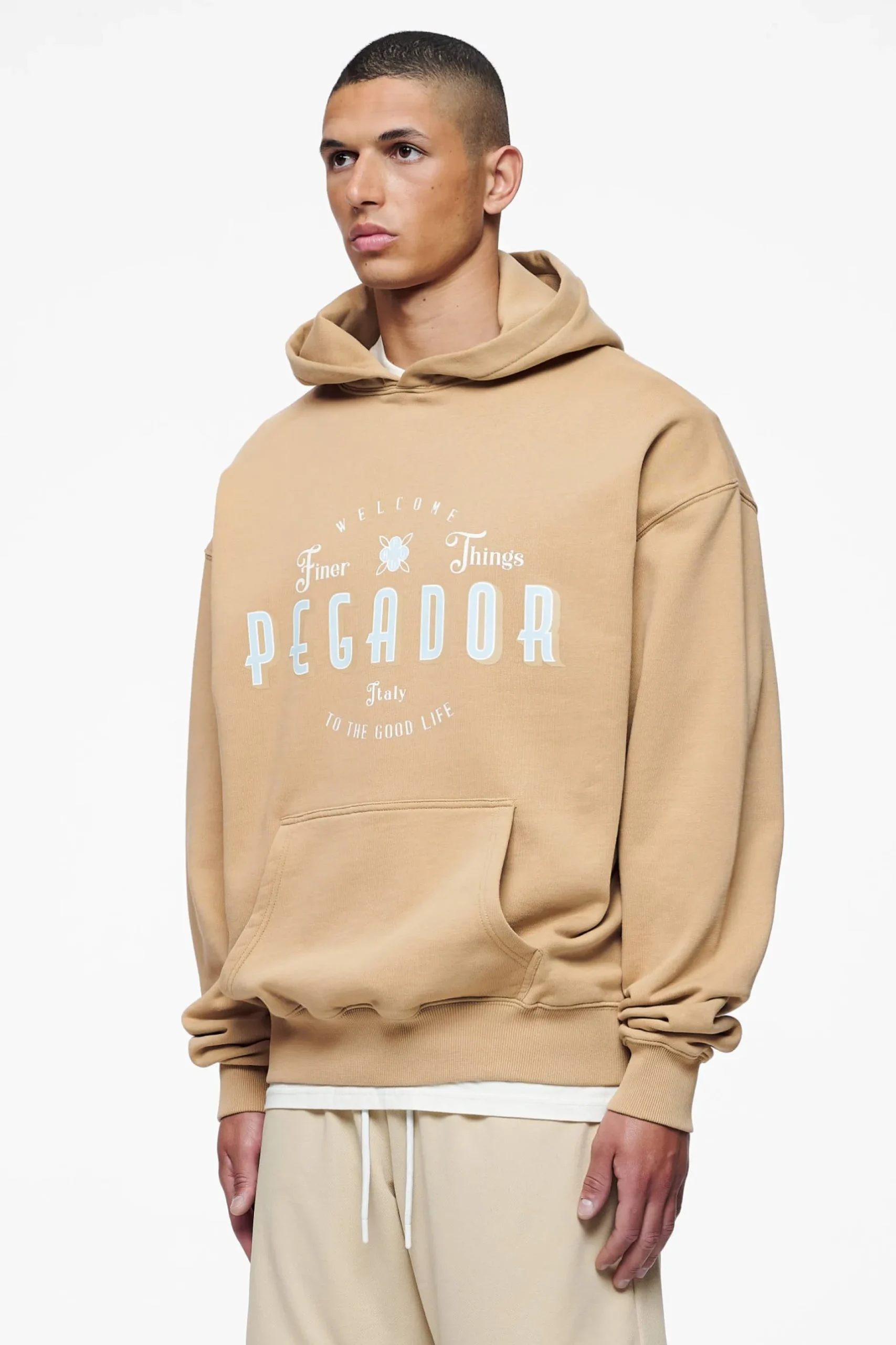 Pegador Hoodies|Stokes Oversized Hoodie Vintage Washed Espresso