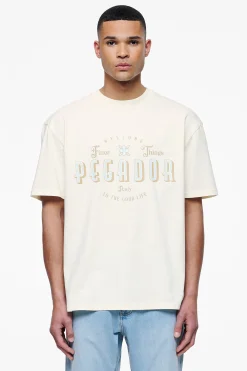 Pegador Tees|Stokes Oversized Tee Vintage Washed Unbleached