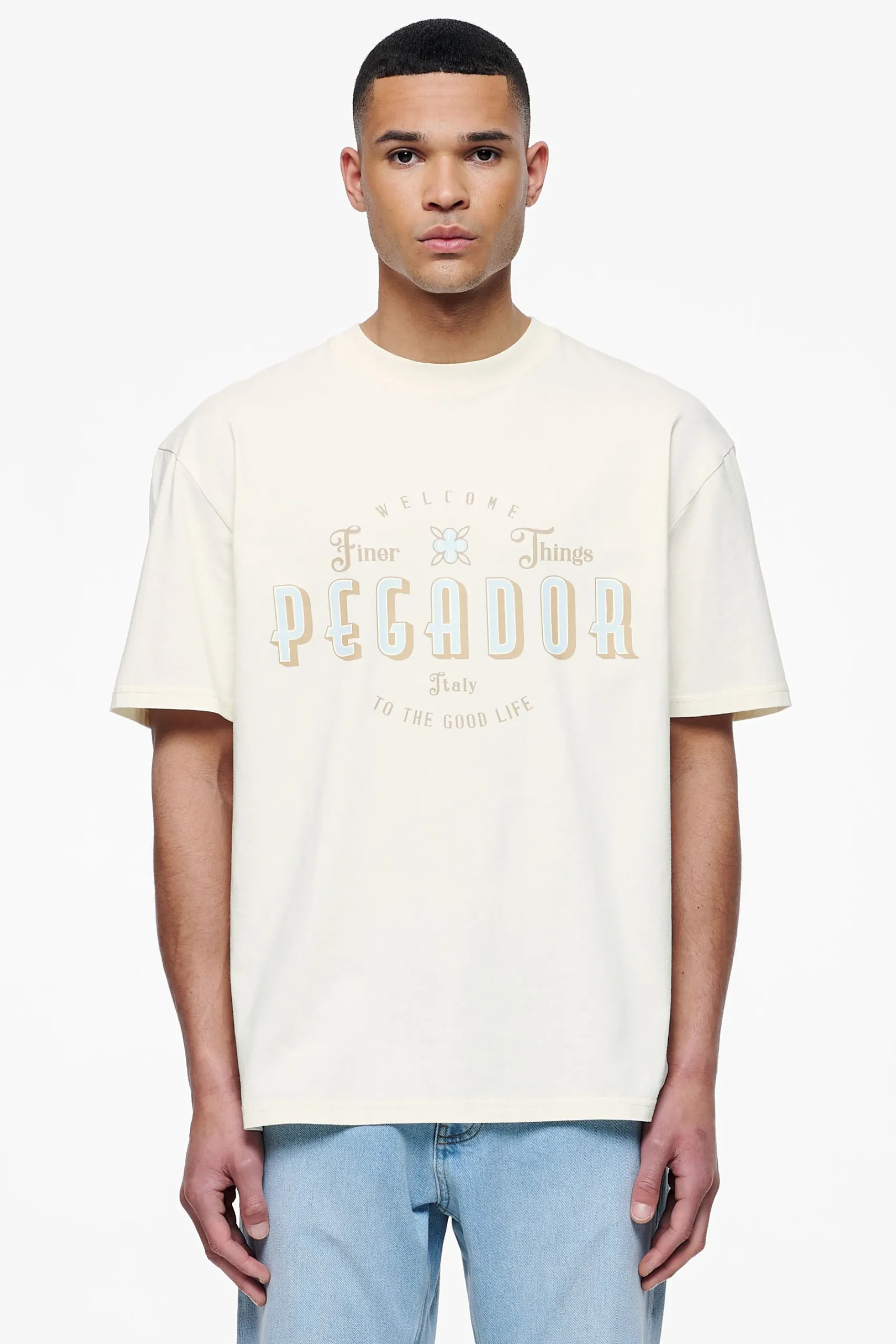 Pegador Tees|Stokes Oversized Tee Vintage Washed Unbleached