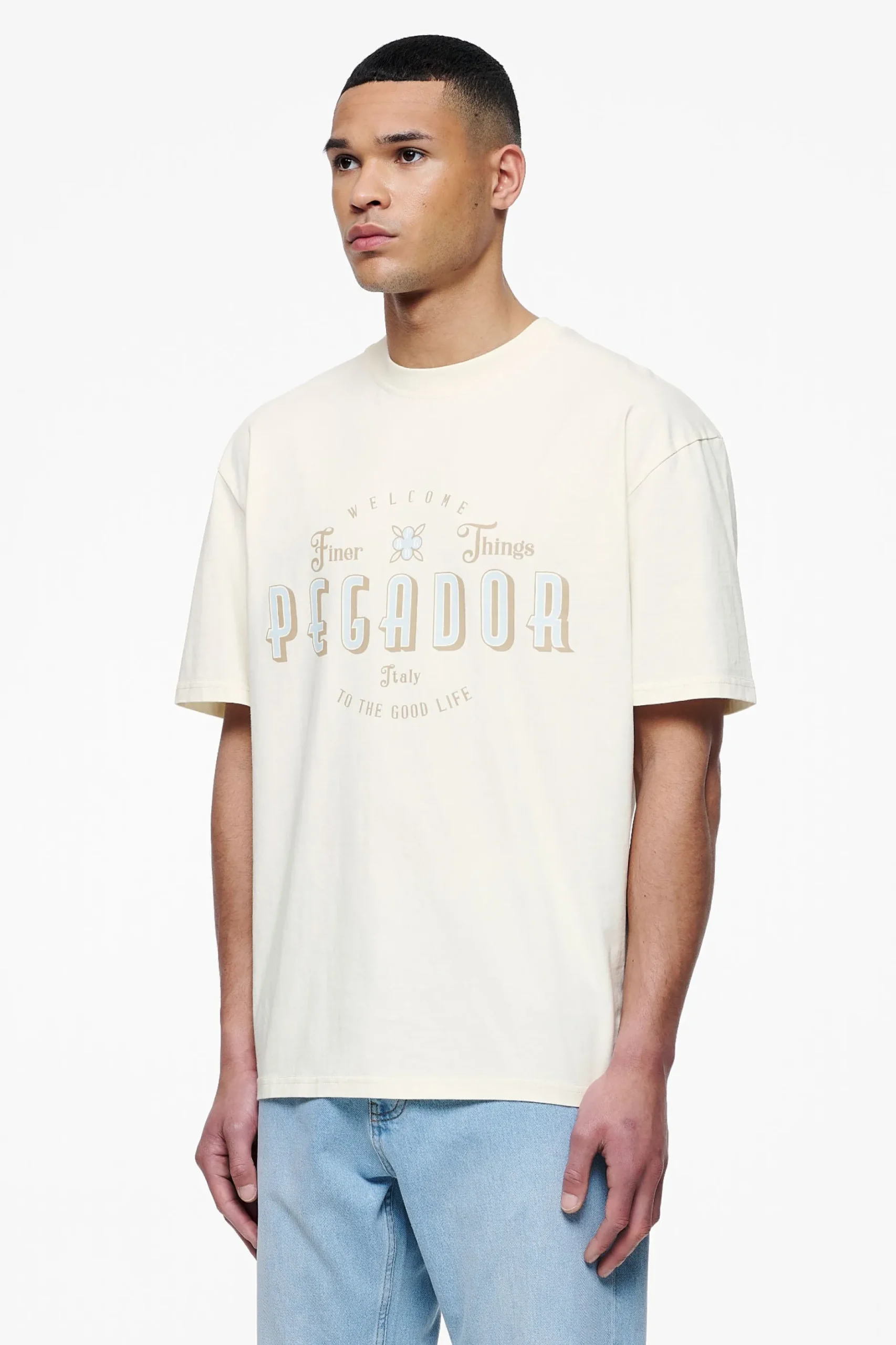 Pegador Tees|Stokes Oversized Tee Vintage Washed Unbleached