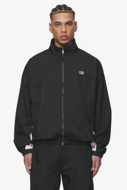 Pegador Track Jackets|Stow Boxy Track Jacket Black Bubblegum
