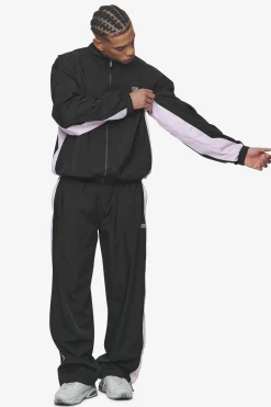 Pegador Track Jackets|Stow Boxy Track Jacket Black Bubblegum