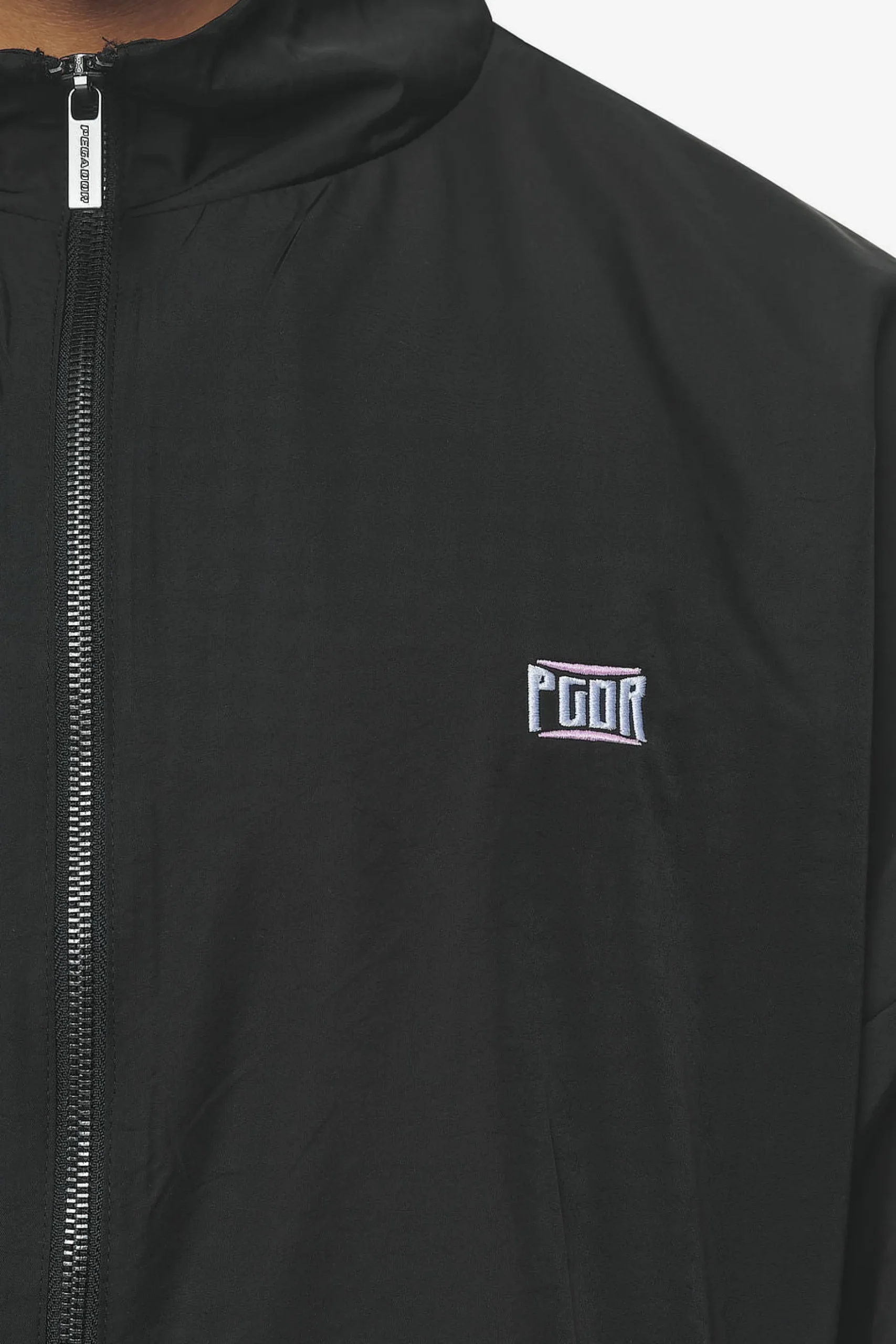 Pegador Track Jackets|Stow Boxy Track Jacket Black Bubblegum
