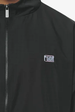 Pegador Track Jackets|Stow Boxy Track Jacket Black Bubblegum