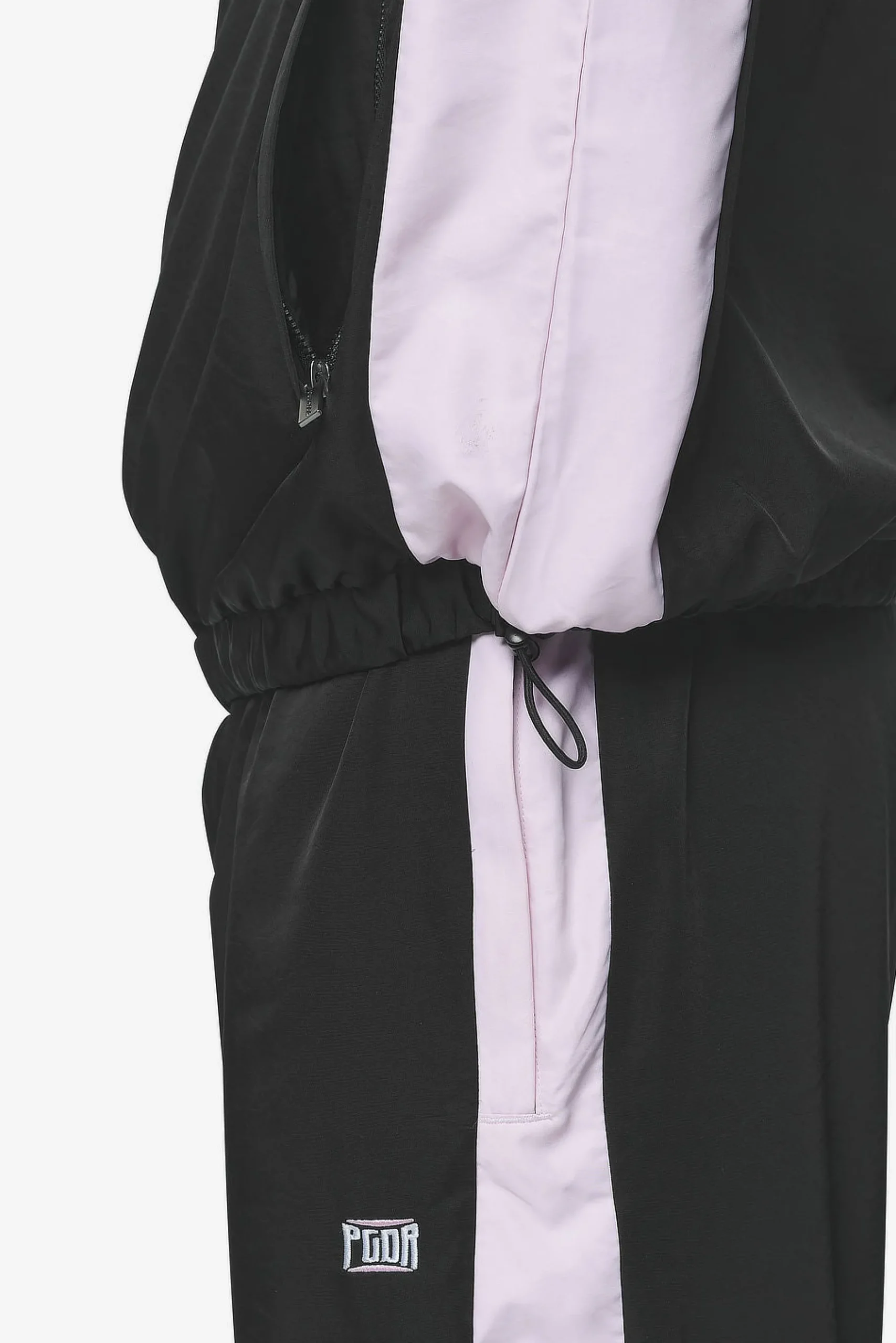 Pegador Track Jackets|Stow Boxy Track Jacket Black Bubblegum