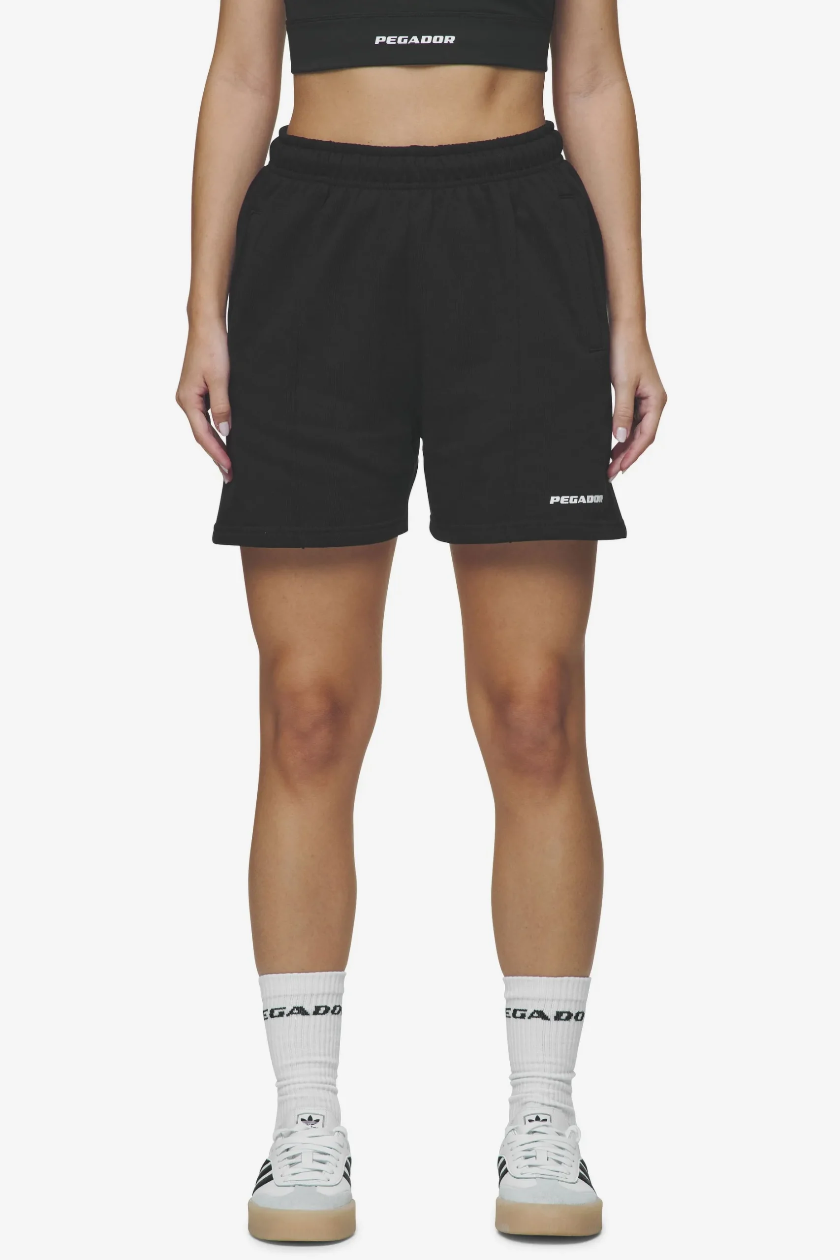Pegador Shorts|Sully High Waisted Shorts White Gum Black