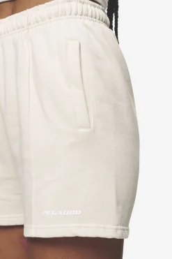 Pegador Shorts|Sully High Waisted Shorts White Gum Washed coast sand