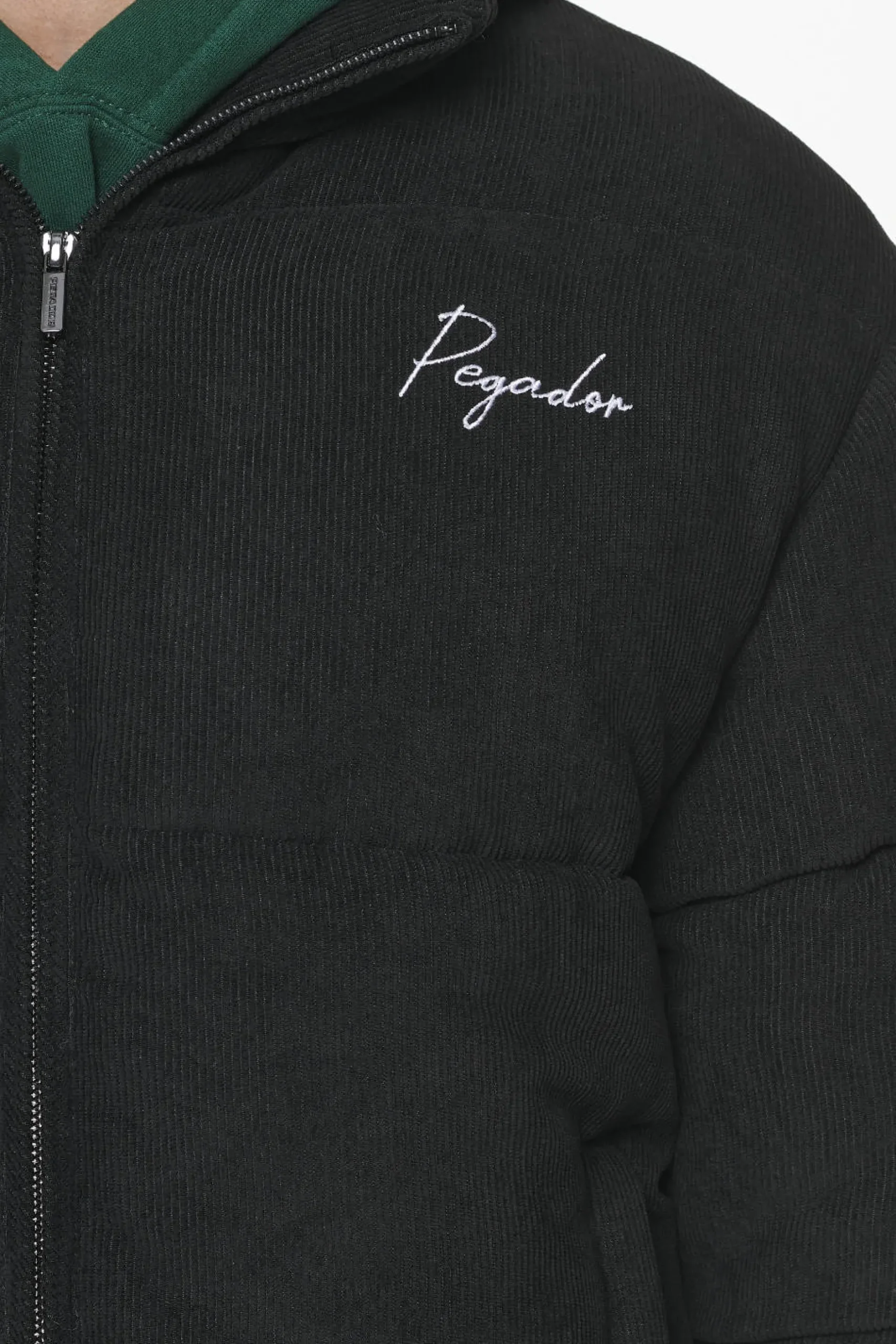 Pegador Jackets|Sundre Cord Puffer Jacket Black