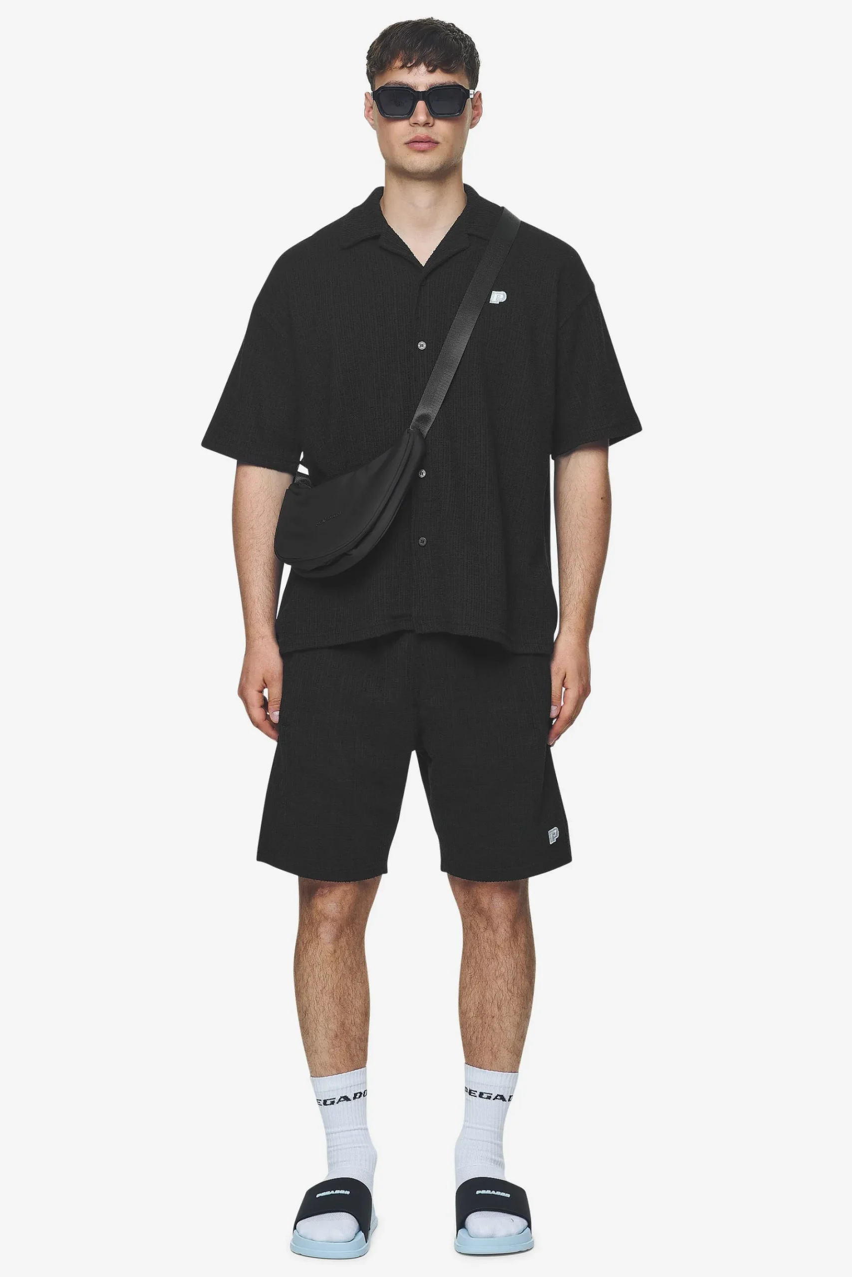 Pegador Bags|Bags|Sycamore Logo Nylon Shoulder Bag Black